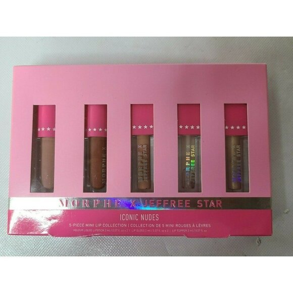 MORPHE X Jeffree Star 5 Piece Mini Lip Collection Iconic Nudes Liquid Lipstick